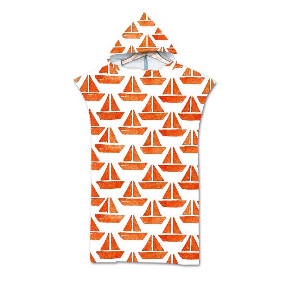 FANSU Strand Poncho Mit Kapuze – 75x110 Cm, Mikrofaser, Schnell Trocknend Für Damen & Herren