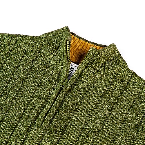 Image of Kid Nation Boys Sweater Cotton Quarter Zip Sweater Kids Cable Knit Pullover | Casual 1 /4 Zip Sweater for Child 3-14 Years (Previously Amazon Essentials)