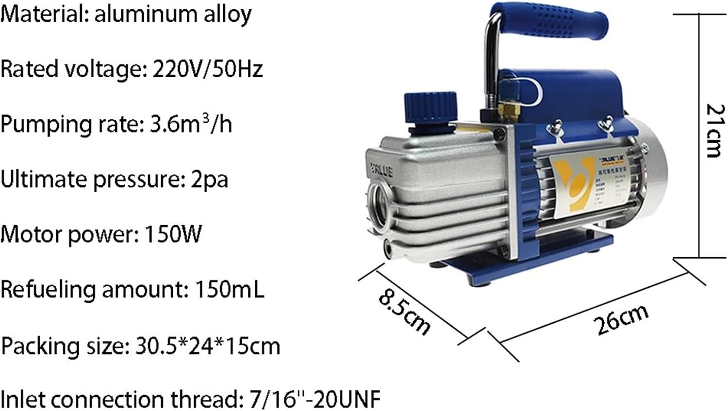 FY-1H-N Refrigeration Vacuum Pump Refrigeration Air Conditioning Pump Air Conditioning Car Refrigeration Repair Tools