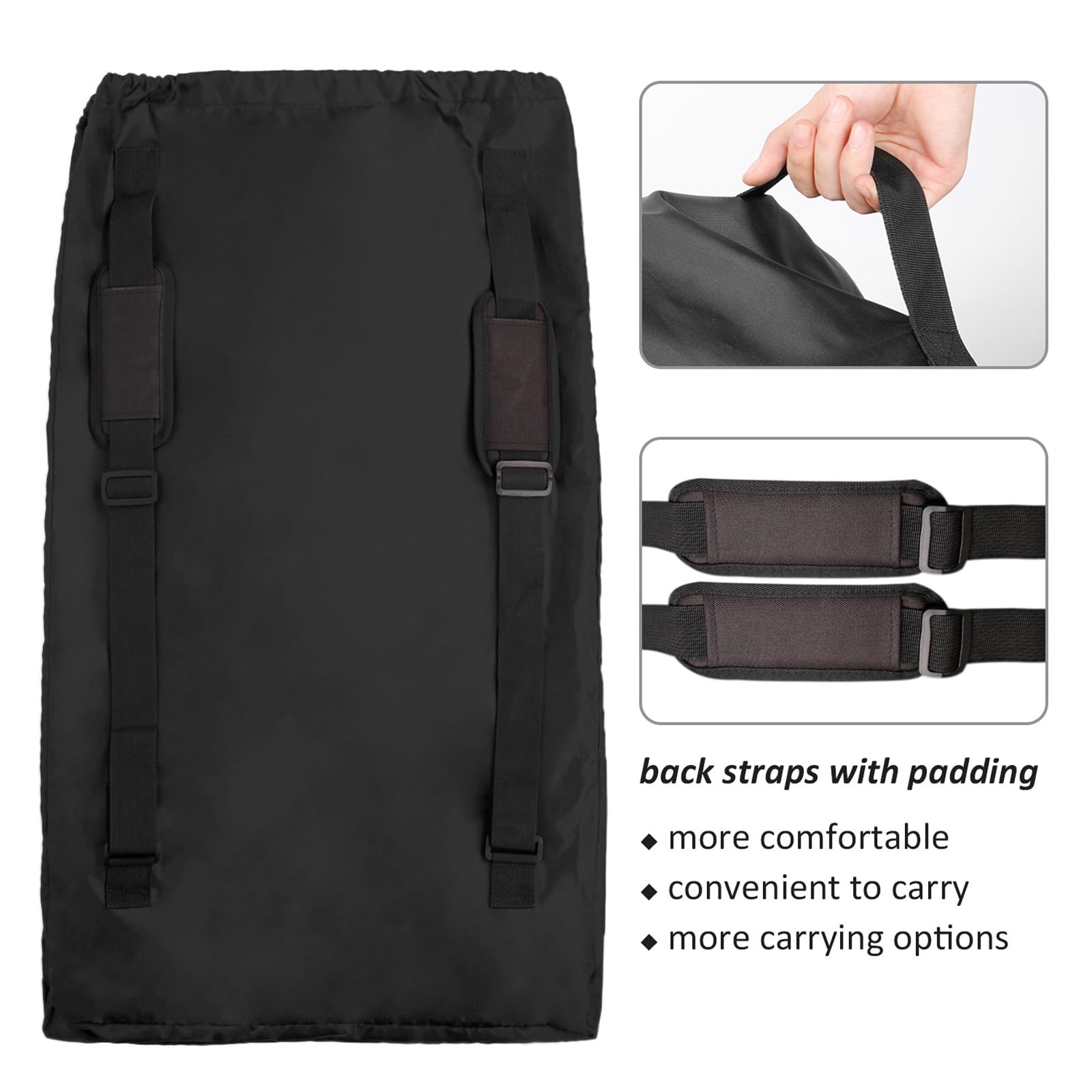 Borsa Scratch in tessuto Oxford 300D per la sicurezza del seggiolino auto, organizer per seggiolini auto, Nero , Mass Beauty