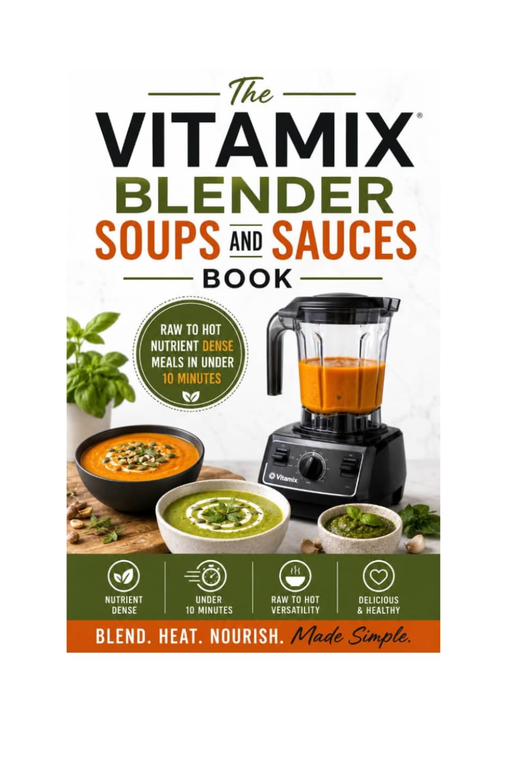 The Vitamix Blender Soups and Sauces Book: Raw to Hot Nutrient Dense Meals in Under 10 Minutes