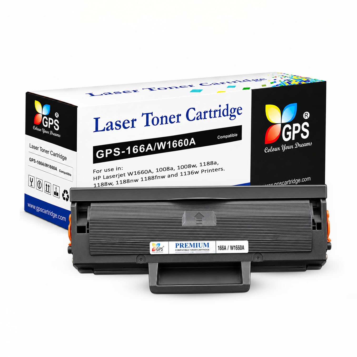 GPS Colour Your Dreams W1660 / 166A for Hp 166A Toner Cartridge for HP Black Laserjet 1008a / 1008w / 1188a / 1188w / 1188fnw Printers-image-12