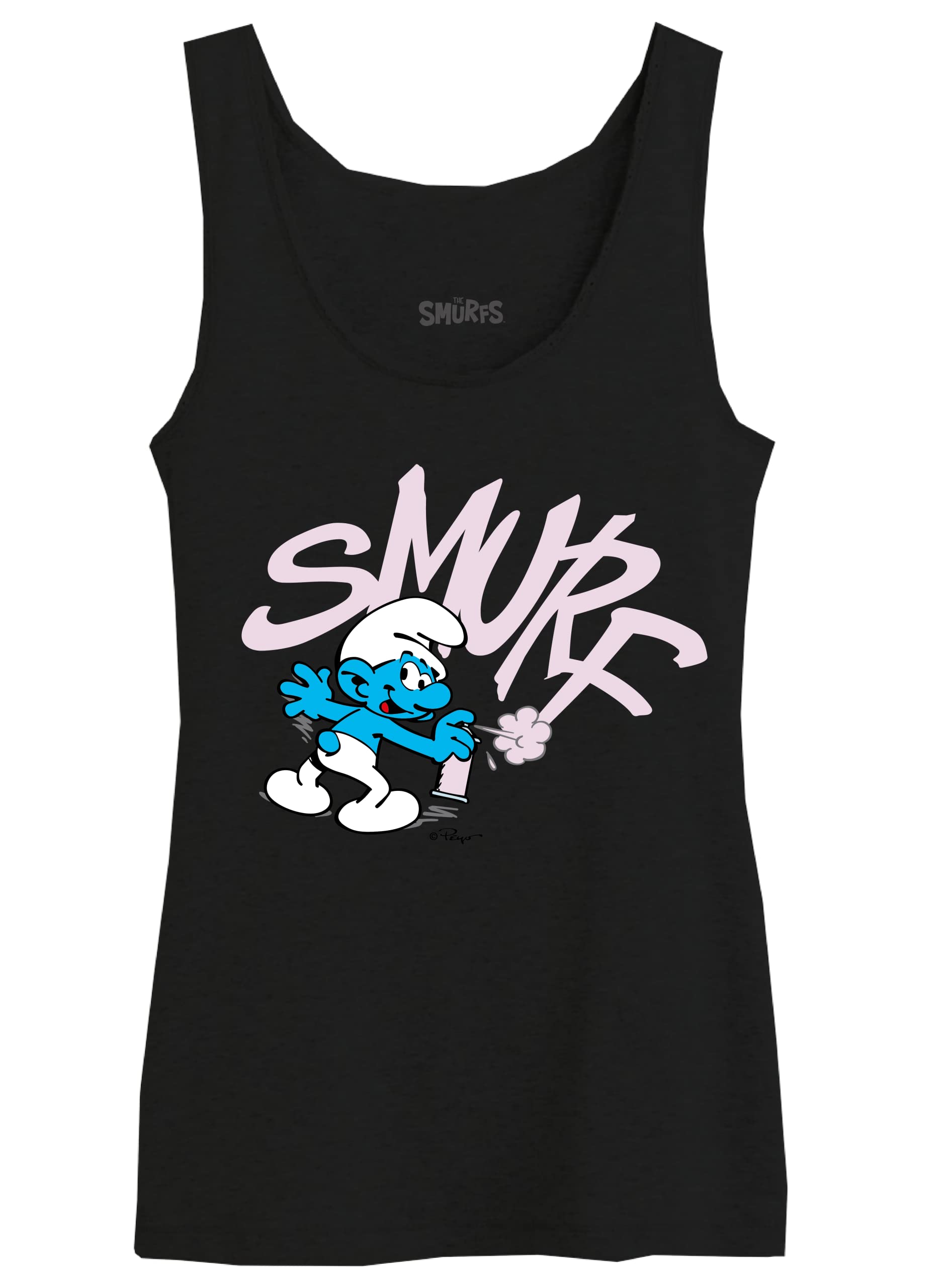 The Smurfs Les Schtroumpfs Women's Tank Top, Black, S