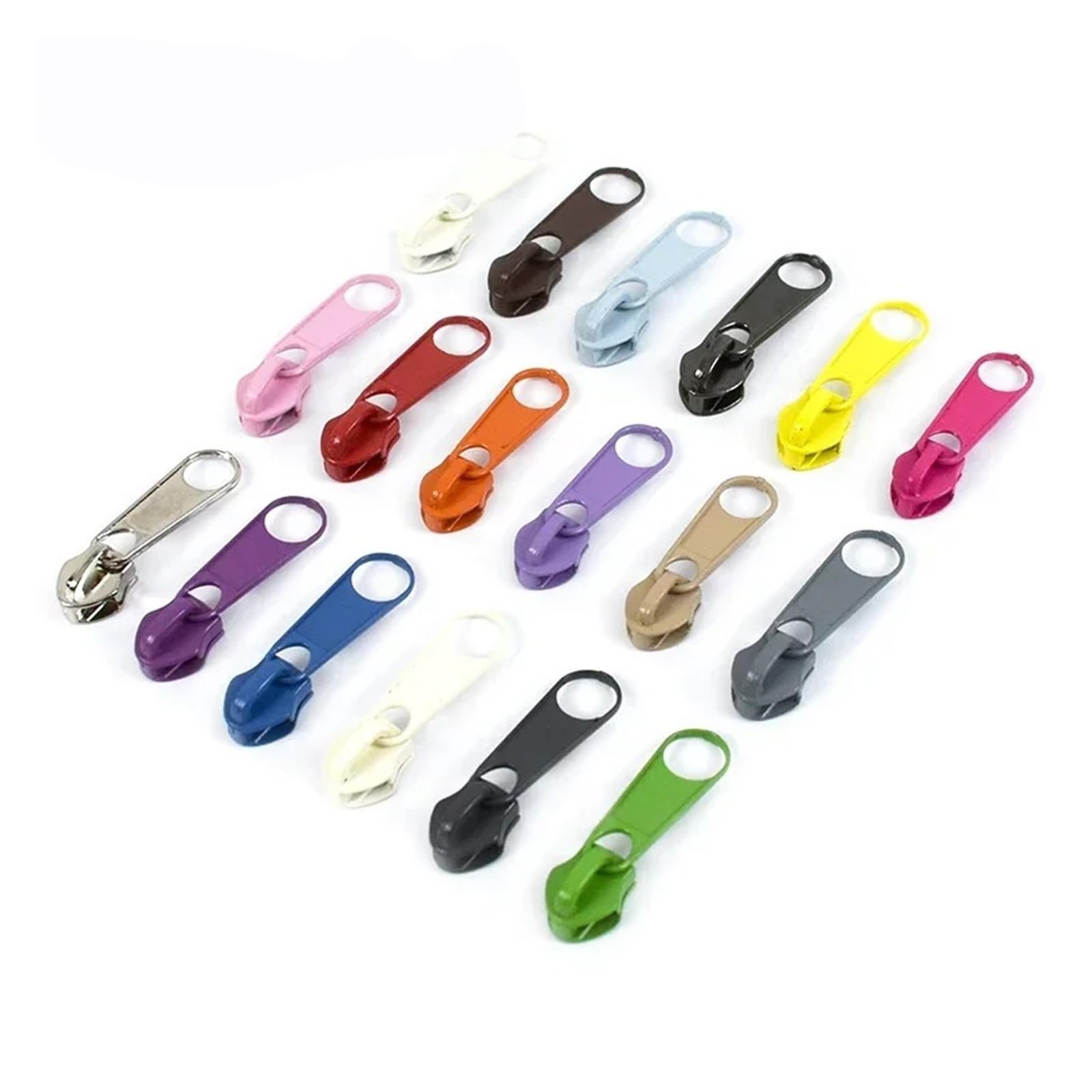 Generico 50/100 Pz 3#5# Arcobaleno Cerniera Cursore Estrattore Testa for Nylon Zip Zaino Giacca Borsa Indumento Zip Kit di Riparazione accessori for il cucito