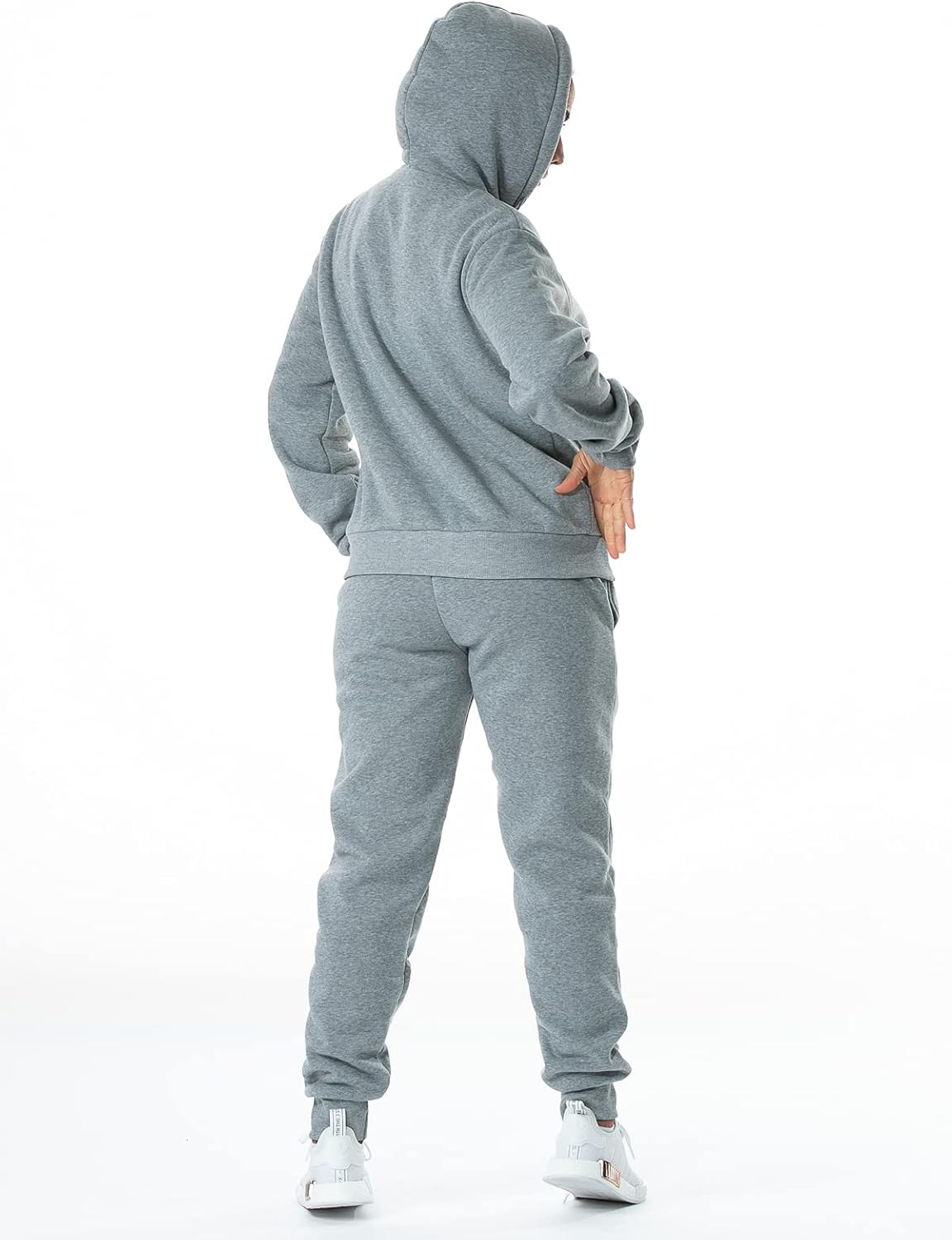 TanBridge Womens 2 Piece Sweatsuit Set Sherpa Lined Fleece Jogger Outfit Hoodie & Sweatpants Set - Image 5