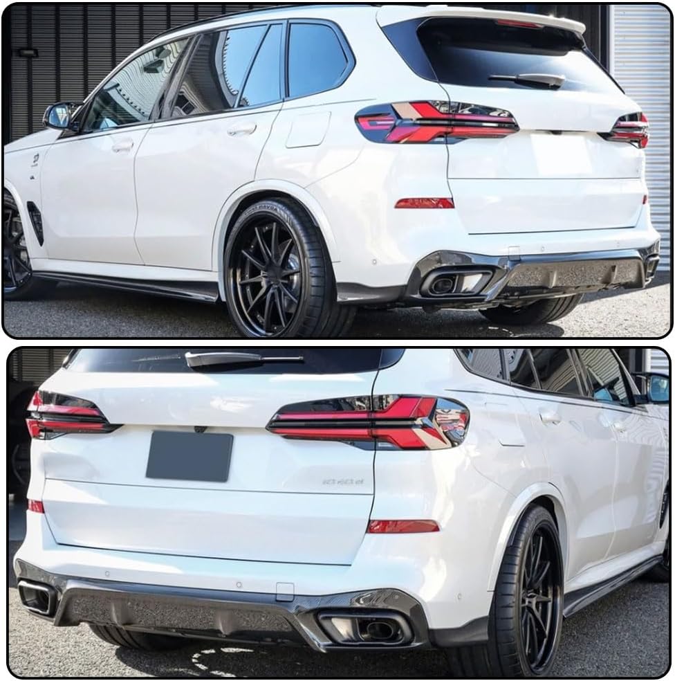Real Carbon Fiber Rear Bumper Diffuser Fits for BMW X5 G05 M Sport LCI 2023-2025 Lower Bumper Lip Spoiler Body Kit Factory Outlet