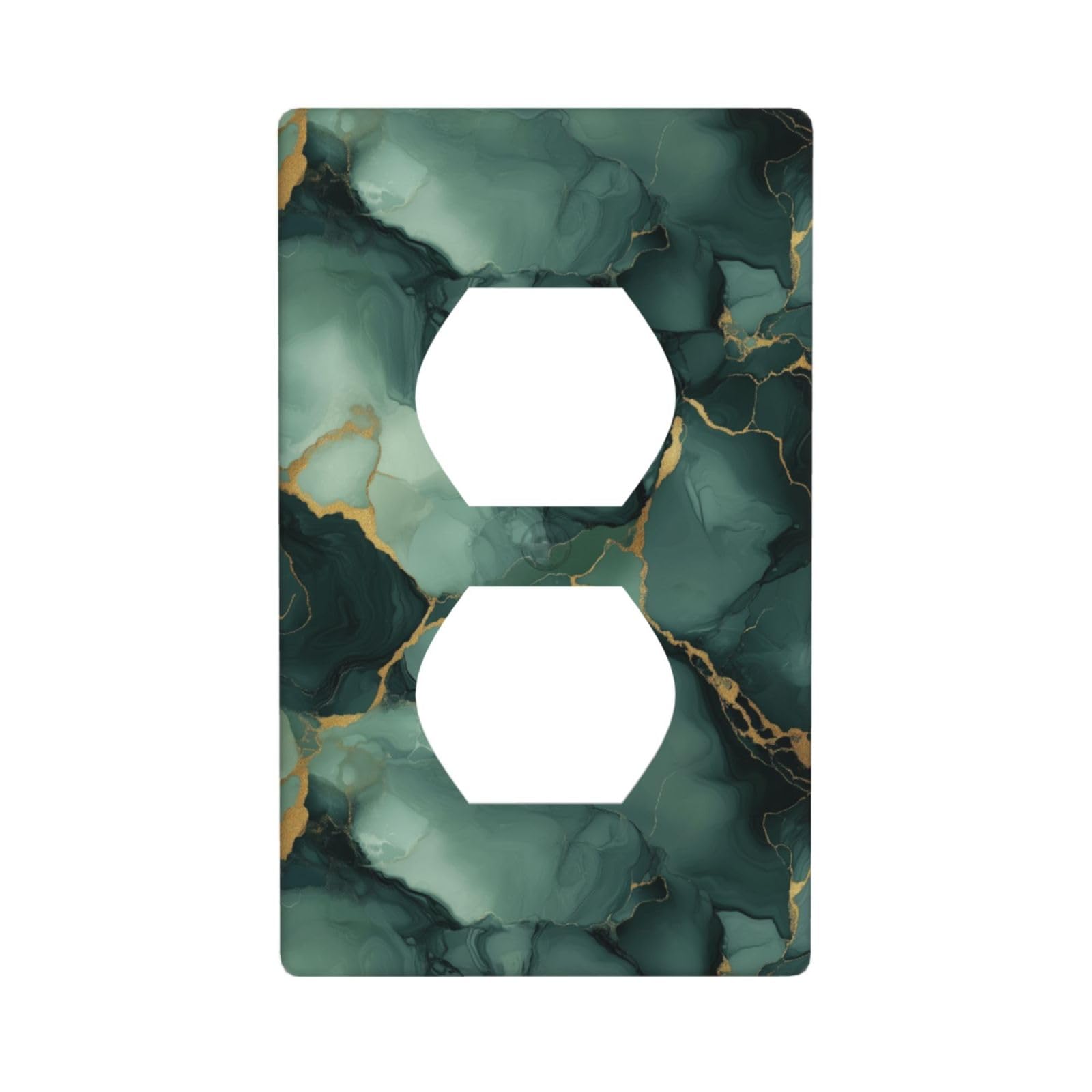 1 Gang Duplex Marble Receptacle Wall Plate Decorative Outlet Covers Single Duplex Switchplate Covers Electrical Faceplate For Home Decor