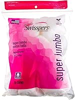 Swisspers Super Jumbo Cotton Balls 100% Pure Cotton, Extra Large Ultra-Soft Pack of 3 (70 Ct Each) for Makeup & Skincare