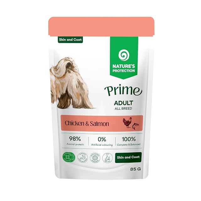 Nature's Protection Prime Sobres Perro, Pollo y salmón 12 x 85 g