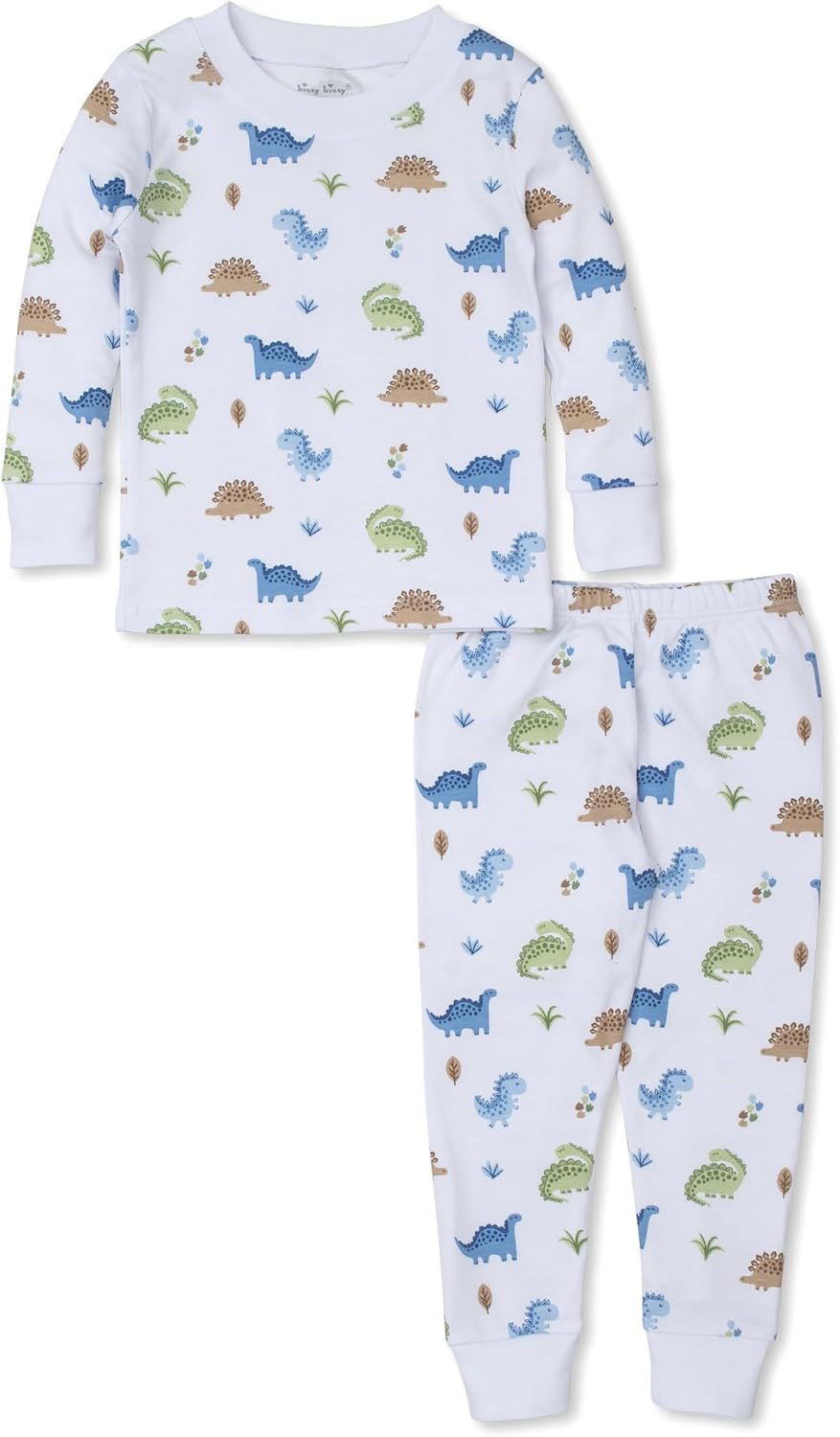 Kissy Kissy Baby Boys Infant Dinosaur Domain Print Long Pajamas Set