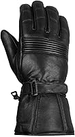 Vista 1 de Jackets 4 Bikes Winter Motorcycle Gloves, Premium Biker Sheep Leather Thinsulate Warm Cold Weather Water Resistance Windproof Gauntlet for Men and