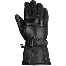 Winter Motorcycle Gloves, Premium Biker Sheep Leather Thinsulate Warm Cold Weather Water Resistance Windproof Gauntlet for Men and Women