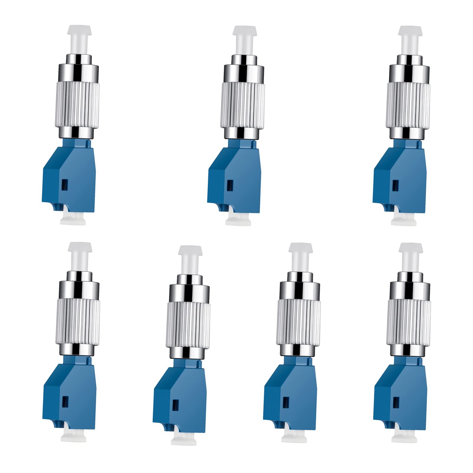 Lot de 7 adaptateurs FC mâle vers LC femelle - Localisateur visuel de défaut de fibre optique hybride pour coupleur UPC à fibre optique VFL