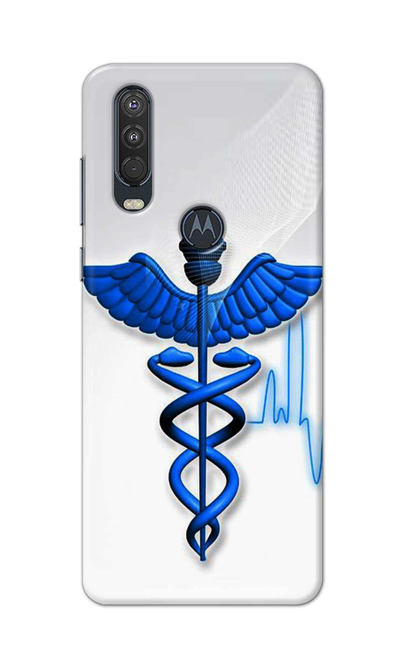 MaroraCasesMaroraCases Medical Doctor Logo Symbol Printed Designer Hard Back Case Cover for Motorola Moto One Action, Moto P40 Power -(DS) MRR2004