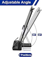 Vista 3 de Lawei Paquete de 2 soportes para documentos de escritorio con clip ajustable y guía de línea, soporte portátil para libros de documentos, soporte