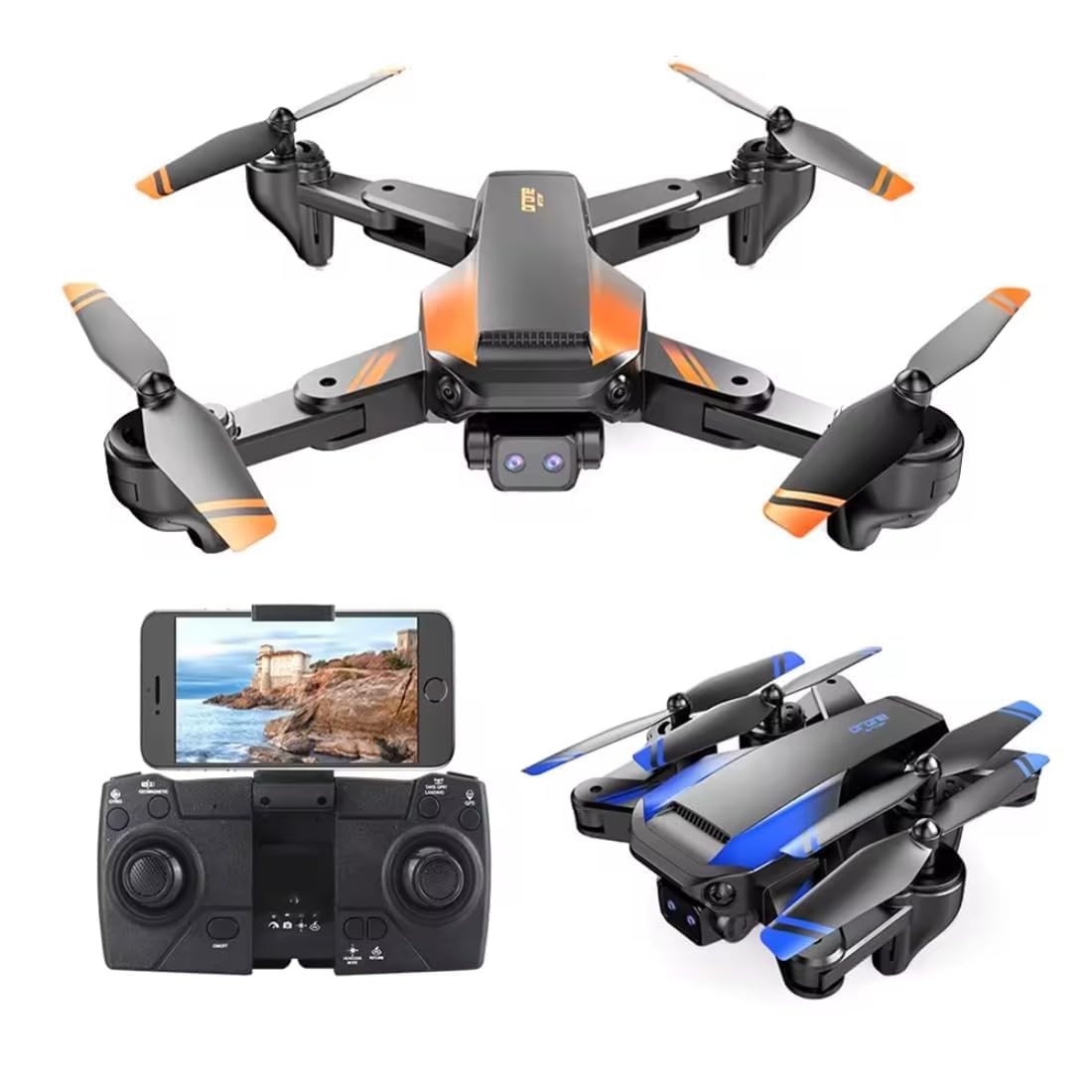 4K-Dual-Camera-Drone-HD-Aerial-Photography-Dual-Camera-Drone-Three-sided-Obstacle-Avoidance-Sensor-RC-Drone-for-kids-Multicolor (AIR-DRONE)