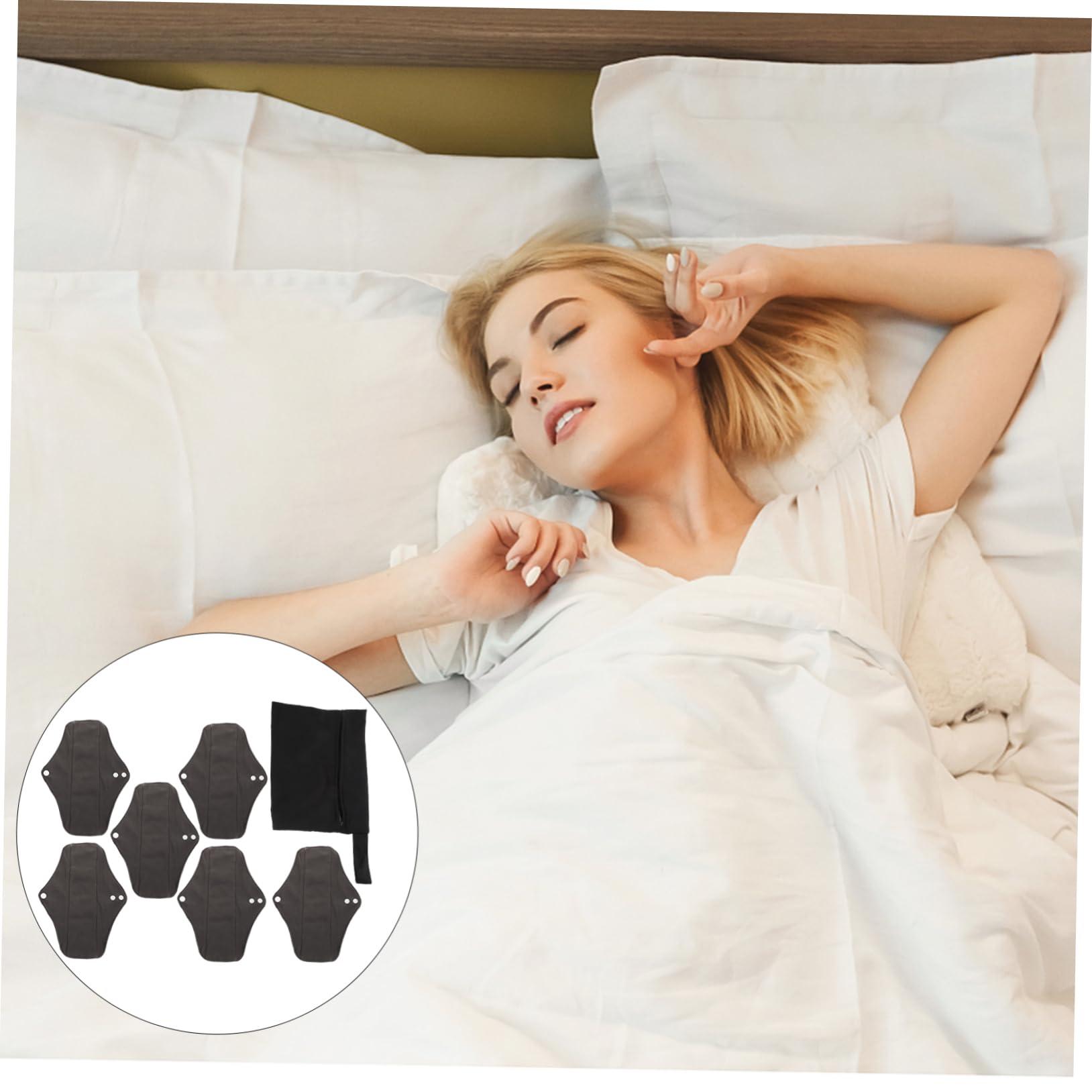 Didiseaon 2 Juegos De Compresas Sanitarias Lavables Para Mujeres Almohadillas De Maternidad Almohadillas Sanitarias Para Niñas Tela Lavable Reutilizable Almohadilla Reutilizable