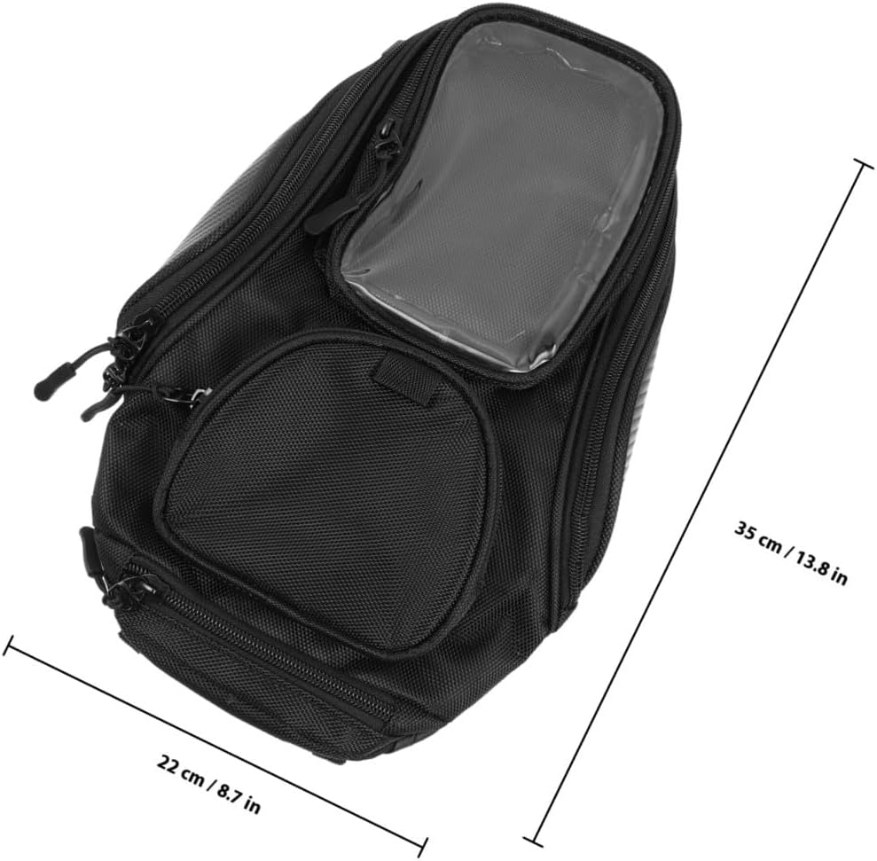 Motorcycle Tank Pouch Magnetic Oxford Cloth Tool Bag Large Capacity Easy Install Motorbike Accessory for Riding and Storage