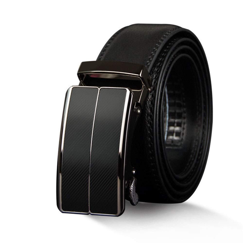 Cinturones de cuero para hombres Cinturón de cuero para hombres Hebilla automática flexible y duradera Cinturón deslizante de lujo Vestido con trinquete Cinturones elegantes Regalo para traj