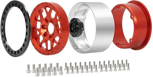 Miniatura 10 de 4 llantas de aleación Beadlock con bujes para 110 RC Wraith D90 1.378 in de ancho #7