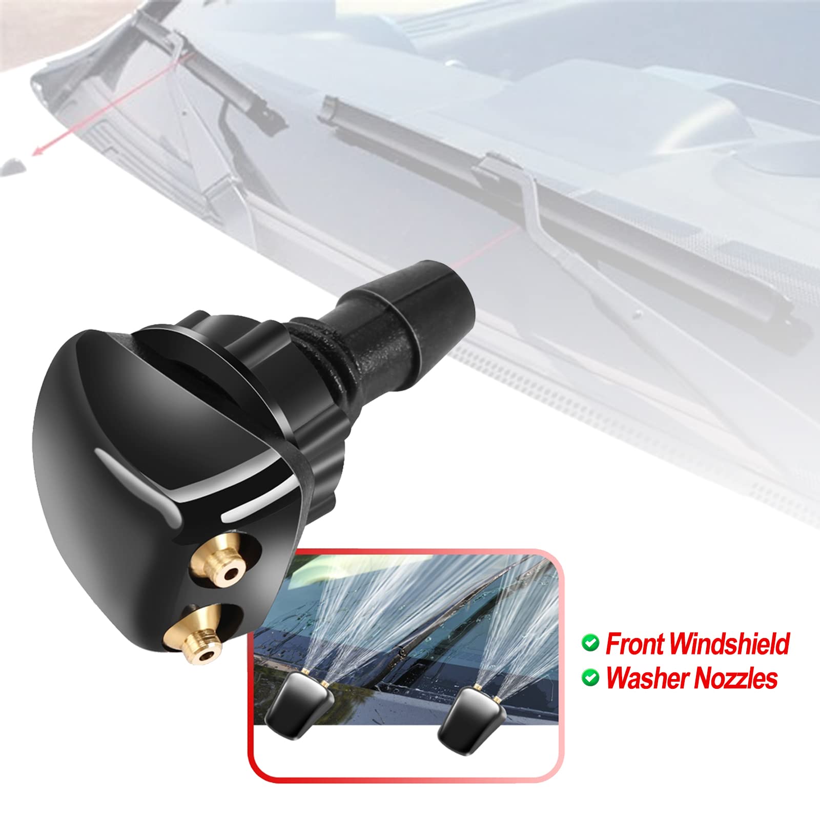 2 PCS Car Universal Wiper Washer Nozzle Jet Sprayer Spray Sprinkler Kit - Foto 3