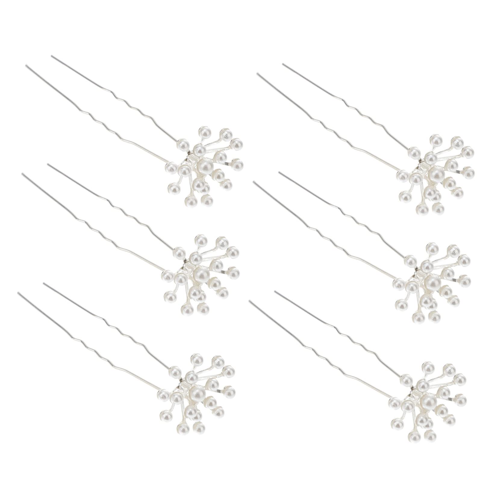 POPETPOP 80piezas Horquillas Para Novia Gypsophila Accesorios De Pelo Para Bodas u Shaped Hairpin Elegante Adornos Para Eventos Especiales y Fiesta