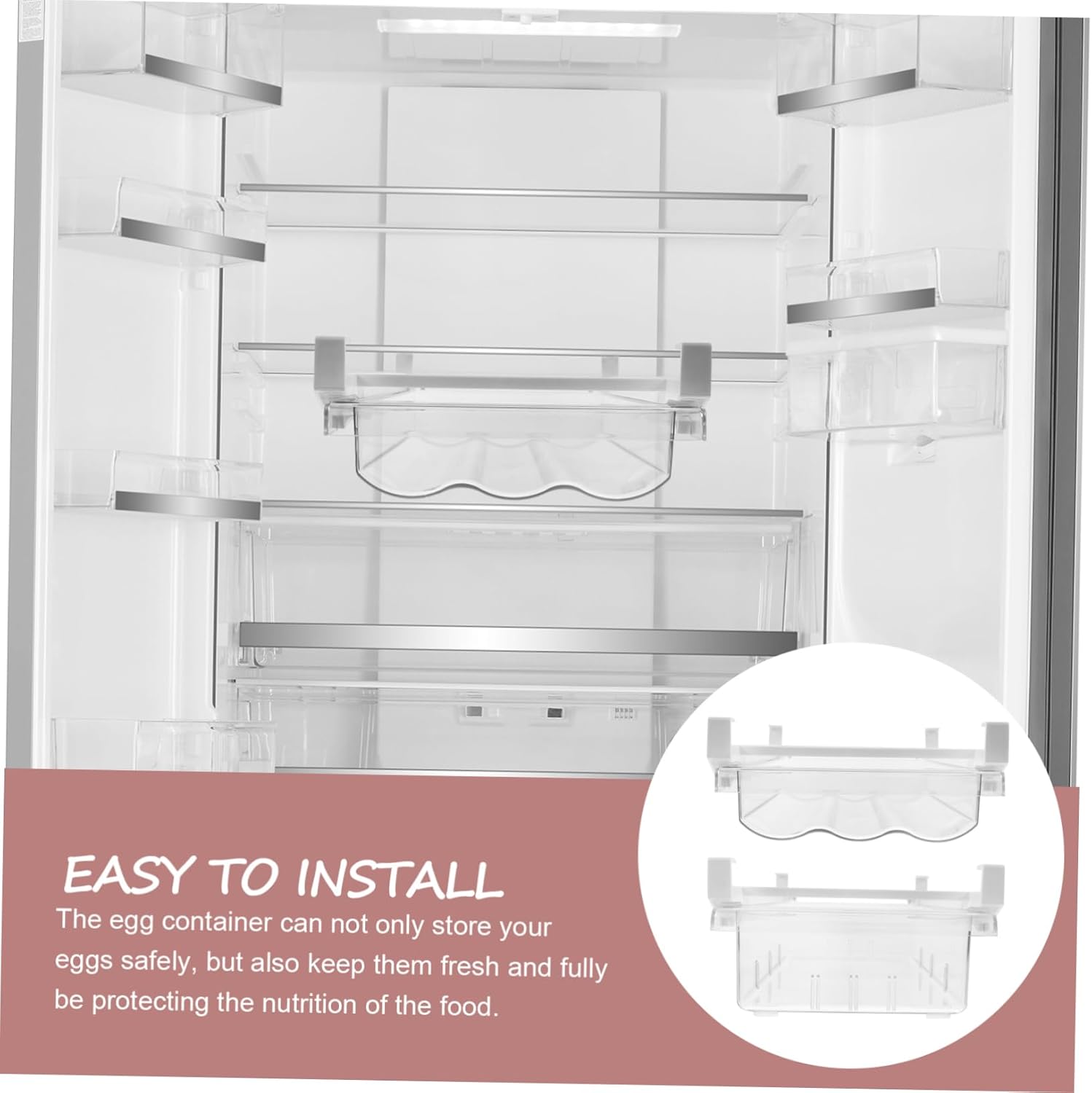 jojofuny 1set Convenient Multi-function Storage Tray Holder for Refrigerator Wear-resistant Design for Kitchen Organizer