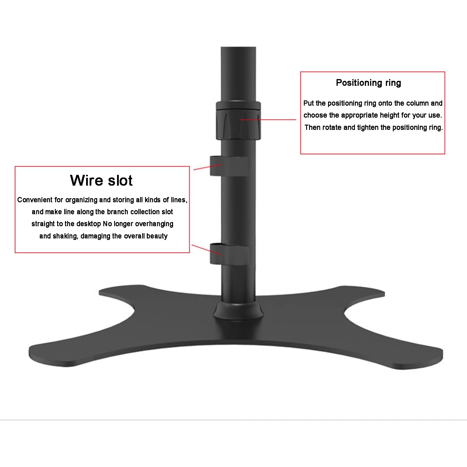 Supporto Doppio per TV da 17-27 Pollici, Supporto da Scrivania Autoportante per 2 Monitor, Altezza Regolabile, Massimo 100X100 Mm