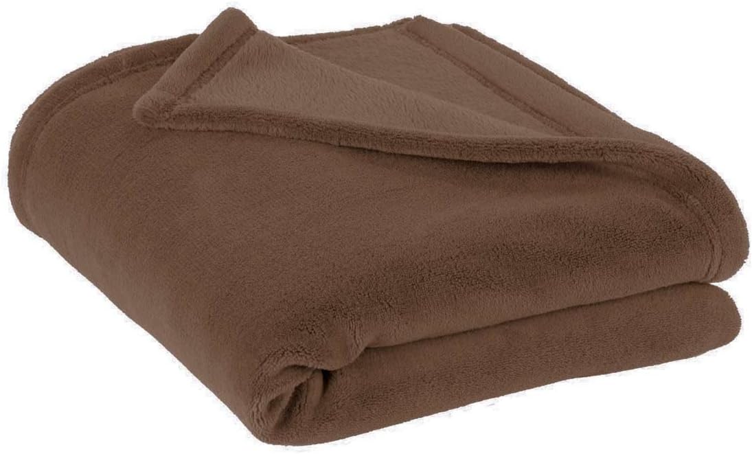 Tradition des Vosges Polyester Blanket, chocolate, 140x200