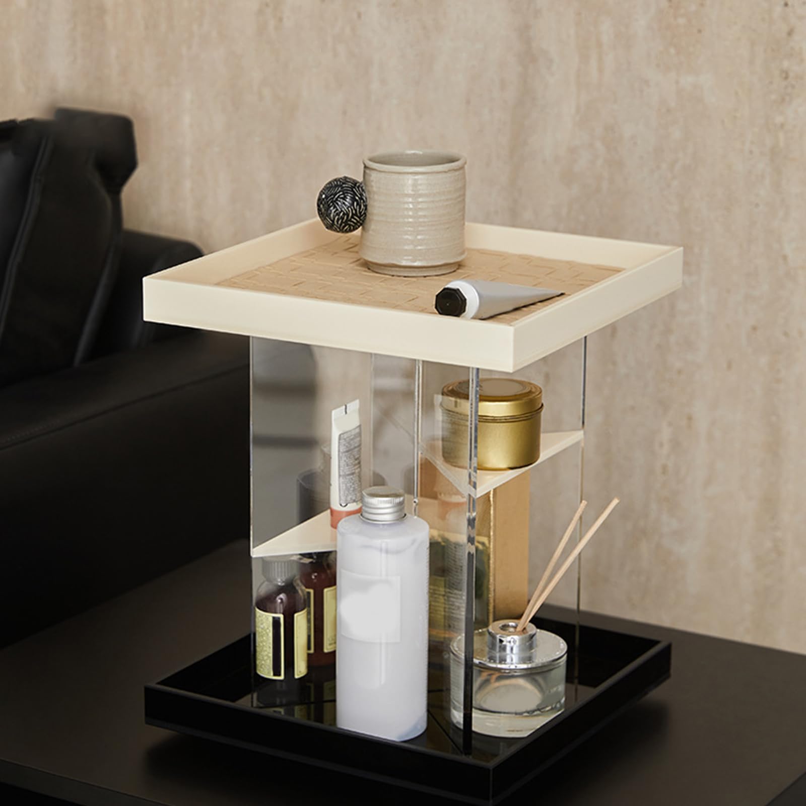 Organizador de maquillaje acrílico resistente de 360 grados multifunción para artistas