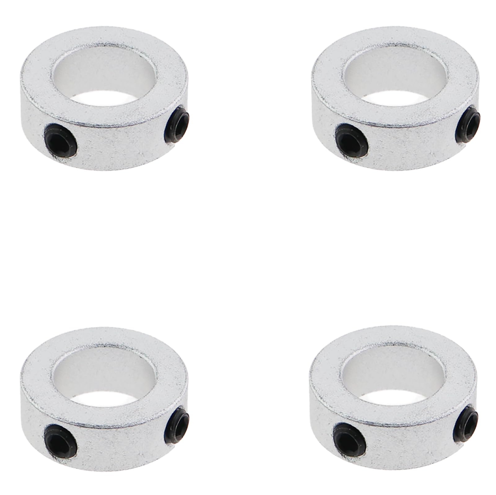 GZWZH 4PCS Bore Solid Steel Shaft Collar 5/8in Bare Shaft Check Collar Locking Collar Fixed Limit Ring Shaft Fixed Collar Stop Screws for Machinery Industrial Use