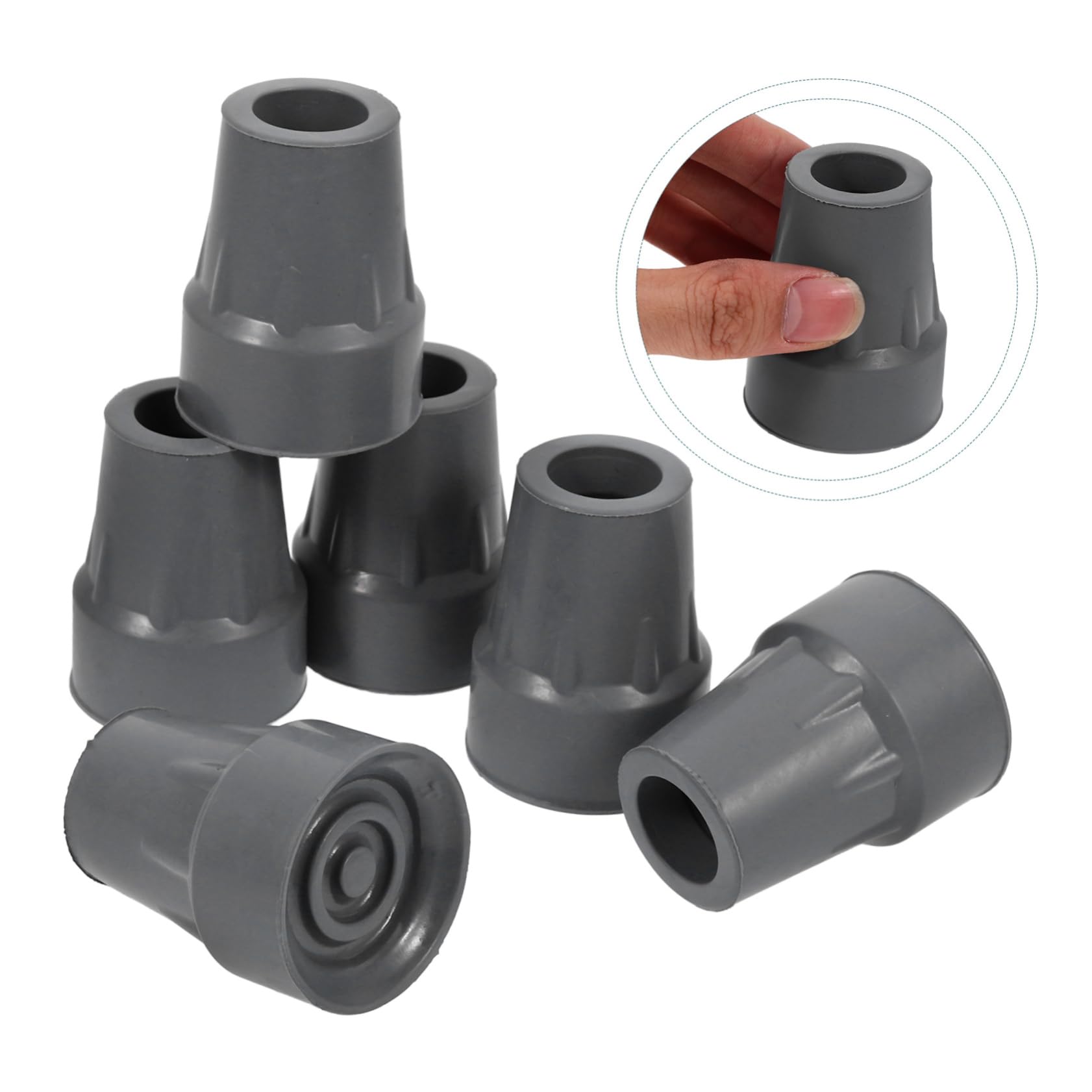 Healvian 24piezas Conteras De Goma Antideslizantes Para Muletas y Bastones Repuestos Duraderos y Elegantes Para Mayor Estabilidad y Confort