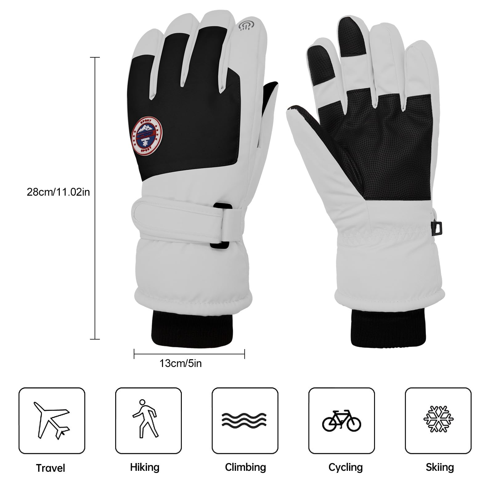 Long Keeper Guantes Esquí Impermeable Nieve Táctiles Térmicos Cortavientos Hombre Mujer