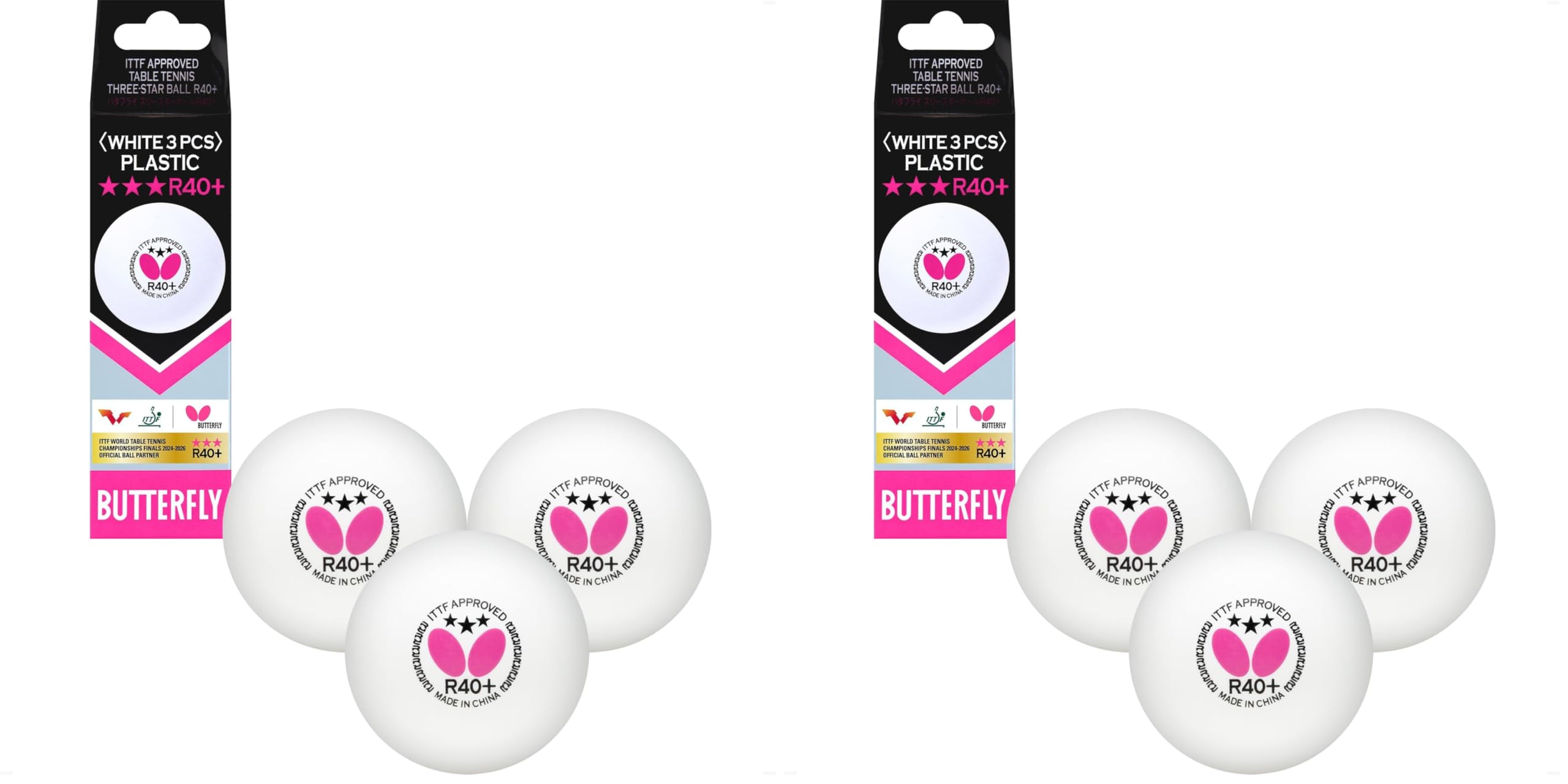 Amazon | バタフライ(Butterfly) 卓球ボール スリースターボールR40+