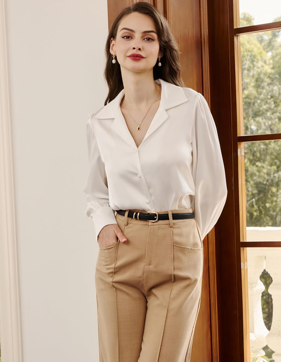 Belle Poque 2 Pack Women Skinny Leather Belts Fashion Ladies Thin Waist Belt with Gold Buckle for Jeans Pants Dresses - Image 5