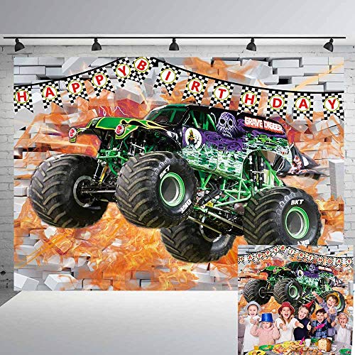 Discount 70% QUEENMO Monster Truck Backdrop Birthday Party Backdrop Racing Cars Grave Digger Checkered Flag Photography Background for Baby Boy Cake Table Decorations Banner Photo Booth Props Supplies Discount 70% QUEENMO Monster Truck Backdrop Birthday Party Backdrop Racing Cars Grave Digger Checkered Flag Photography Background for Baby Boy Cake Table Decorations Banner Photo Booth Props Supplies