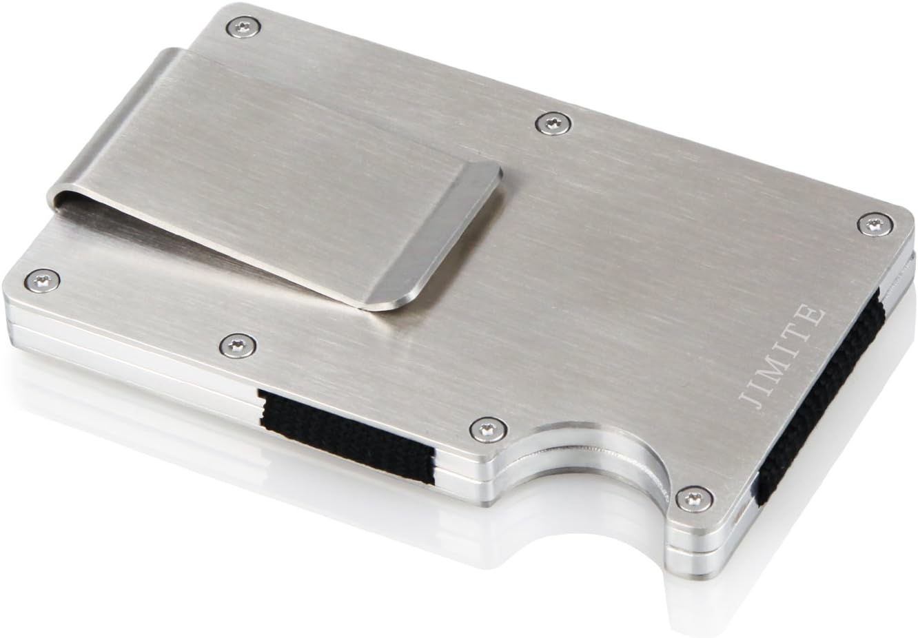 Money Clip Men Metal Wallet Credit Card Business Card Holder 77.5g by JIMITE (Silver)