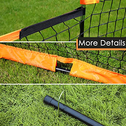 Portable Baseball L-Screen, Lightweight Pitcher Protector Screen, Baseball Practice Equipment Baseball Pitching Net, with Heavy Duty Steel Frame Weather Resistant Net and Carry Bag, 7’ x 7’