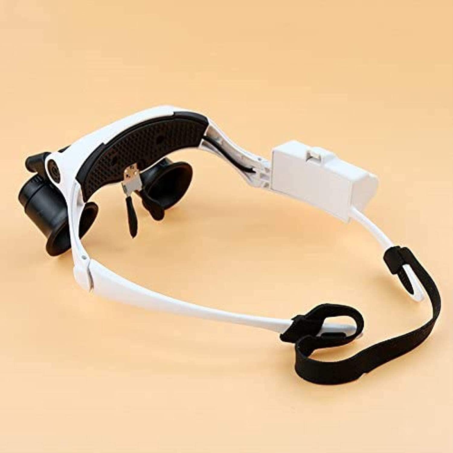 Juego De Lupas, Lupa De Diadema De 10X, 15X, 20X Y 25X con Lente Doble para Tasación, Reparación Y Medición De Relojes, con Lámpara Led.