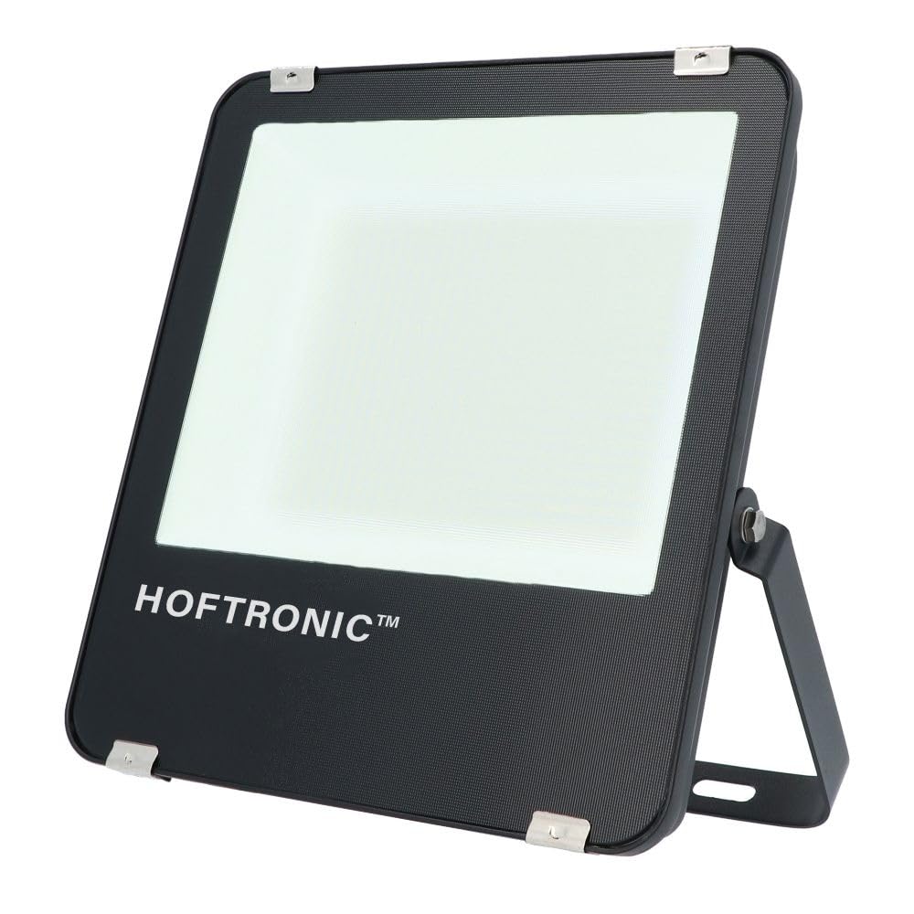 HOFTRONIC - Projecteur LED Exterieur 100W 16000 Lumen 160lm/W 4000K neutre blanc lumière de chantier - extérieur Super Bright spot jardin IP65 étanche éclairage de sécurité Garantie de 5 ans