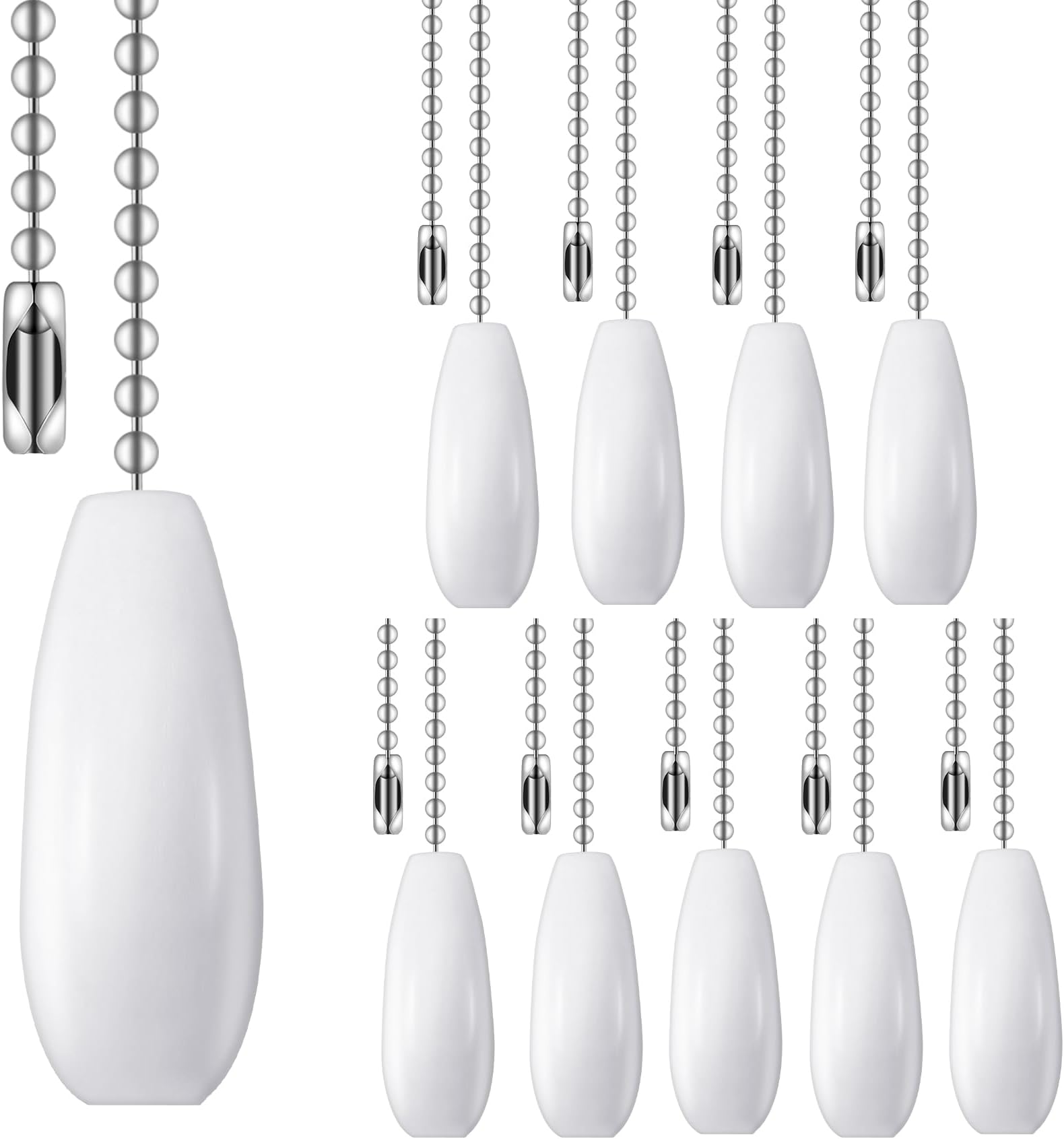 Topbuti 4 Pack Ceiling Fan Chain Pulls Wooden Pull Chain Extension for ...