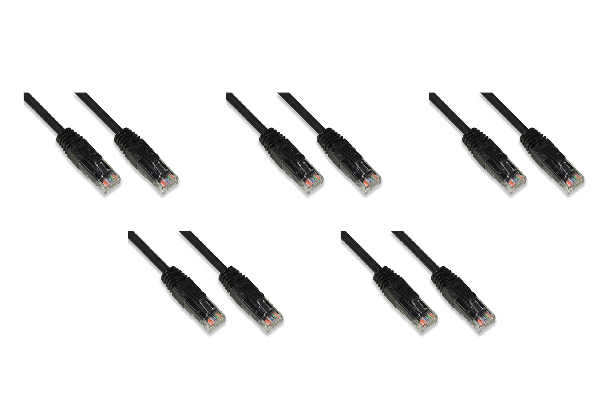 LINK LK6AU100BL05 - cavo rete categoria 6a non schermato utp awg24 colore nero halogenfree mt 10 confezione da 5 pezzi