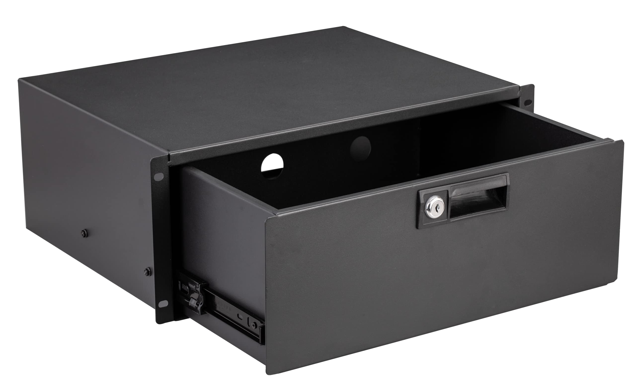 KENUCO 4 Space (4U) Steel Rack Drawer with Slam Latch & Keyed Lock