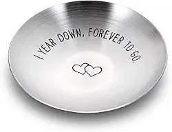 Porta-anel de aniversário de 1 ano para ele, para ela, presente de aniversário de 1 ano, presente de casamento para marido, esposa, 1º aniversário, presente de namoro para casais, namorado, namorada,