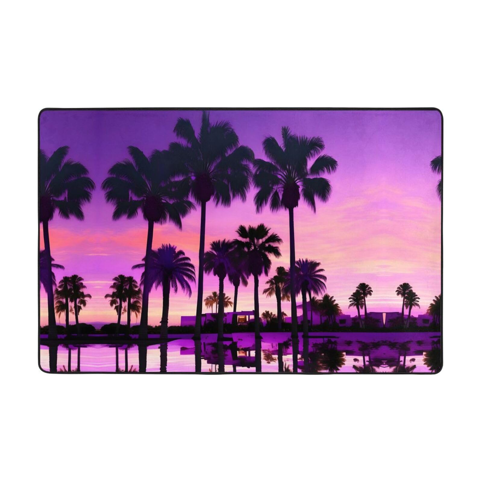 Tapis super doux imprimé coucher de soleil pour une décoration intérieure chic