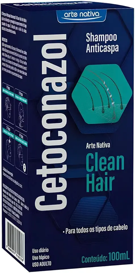 Shampoo Anticaspa 100ml Combate a Caspa com Potência, Coceira e Dermatite Seborreica - Arte Nativa