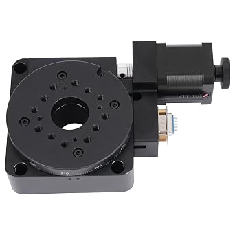 Electric Rotating Machine Optical Rotating Platform Motorized Rotation Stage 100mm Bearing Scale High Precision Fine Tuning Optical for Laser Precision Machining 3D Scanning Measurement System