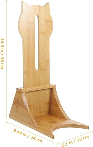 Miniatura 2 de Dispensador de agua para mascotas, para perros, gatos, madera maciza, soporte colgante para beber, diseño de altura para facilitar el cambio de agua