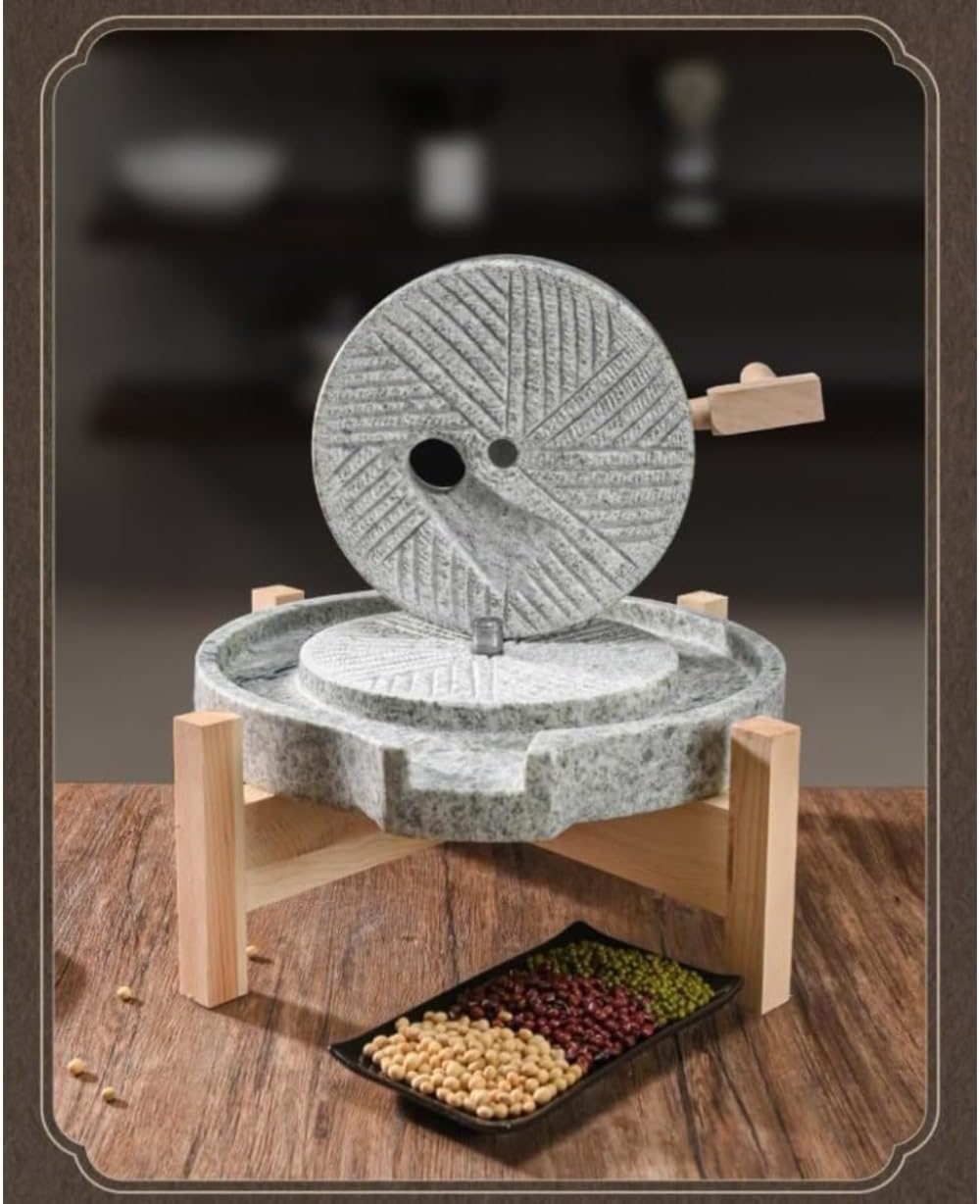 Amazon.co.jp: Hrzisda石臼/家庭用製粉機/手挽き穀物粉/天然石ミル