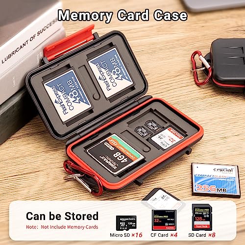 Kiorafoto 28 Slot Anti-Lost Memory Card Case Wallet for 4 CF, 8 SD - Image 2